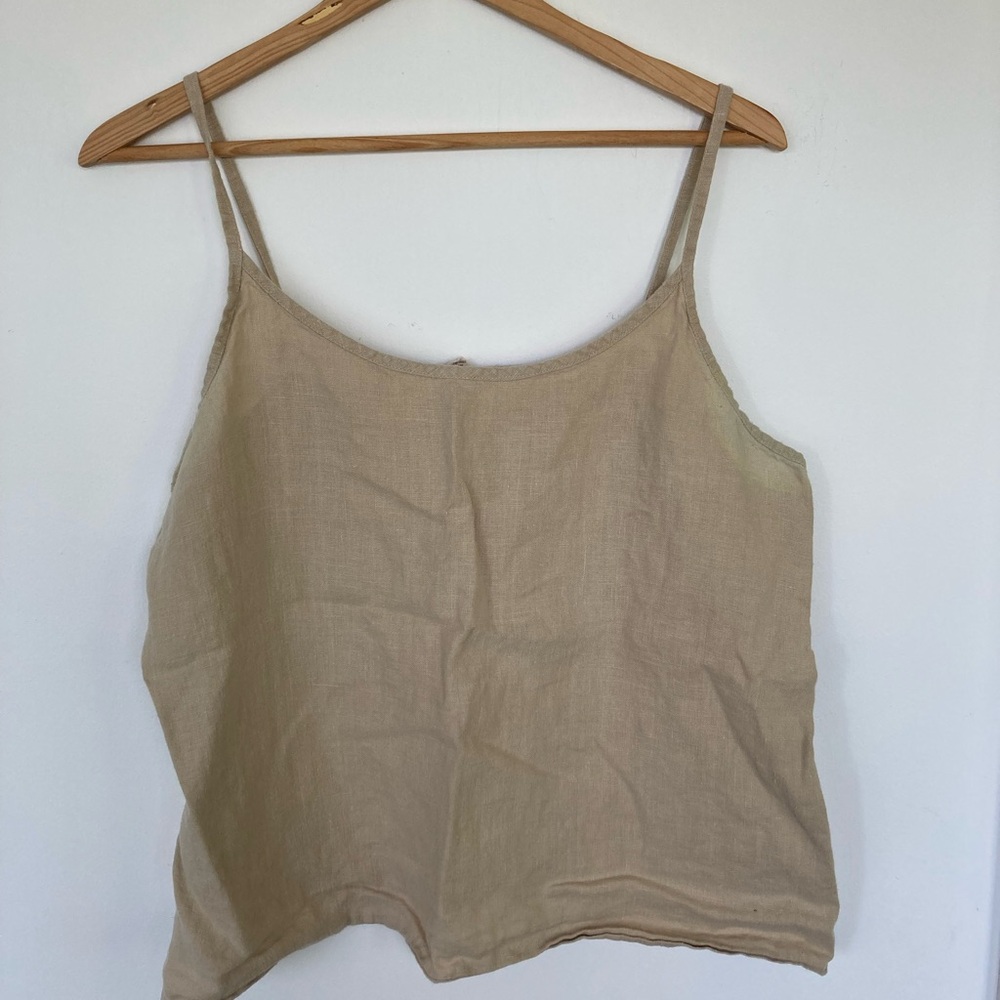 Natural Linen tank handmade in Canada